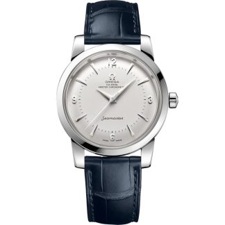 Omega Accesso esclusivo Seamaster 1948 38 mm, acciaio su cinturino di pelle 511.13.38.20.02.002