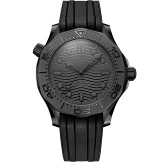 Omega Black Black Seamaster Diver 300M 43,5 mm, ceramica nera su cinturino in caucciù 210.92.44.20.01.003