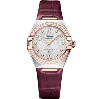 Omega Constellation 29 mm, acciaio-oro Sedna™ su alligatore 131.28.29.20.52.001