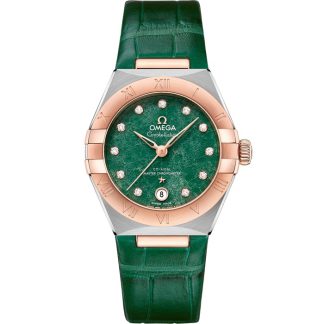 Omega Constellation 29 mm, acciaio-oro Sedna™ su cinturino di pelle 131.23.29.20.99.001