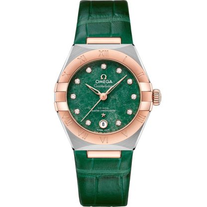 Omega Constellation 29 mm, acciaio-oro Sedna™ su cinturino di pelle 131.23.29.20.99.001