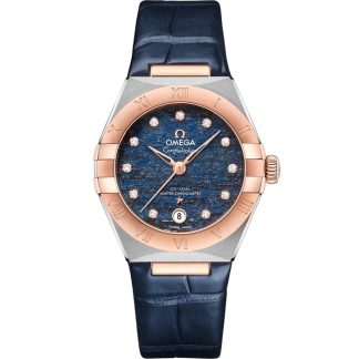 Omega Constellation 29 mm, acciaio-oro Sedna™ su cinturino di pelle 131.23.29.20.99.003