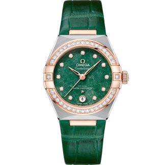 Omega Constellation 29 mm, acciaio-oro Sedna™ su cinturino di pelle 131.28.29.20.99.001