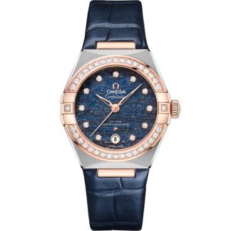 Omega Constellation 29 mm, acciaio-oro Sedna™ su cinturino di pelle 131.28.29.20.99.003