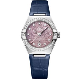 Omega Constellation 29 mm, acciaio su alligatore 131.18.29.20.60.001