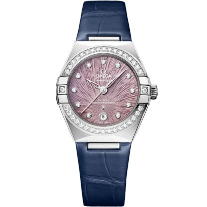 Omega Constellation 29 mm, acciaio su alligatore 131.18.29.20.60.001