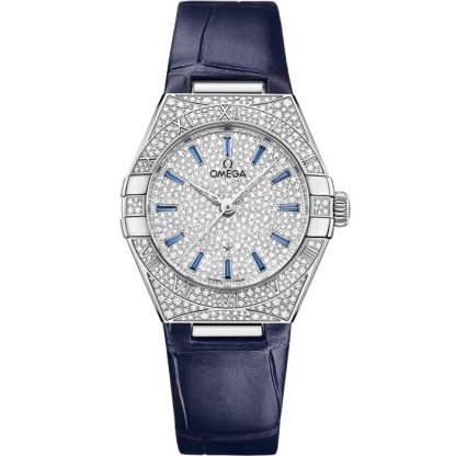 Omega Constellation 29 mm, oro Canopus Gold™ su cinturino di pelle 131.58.29.20.99.003