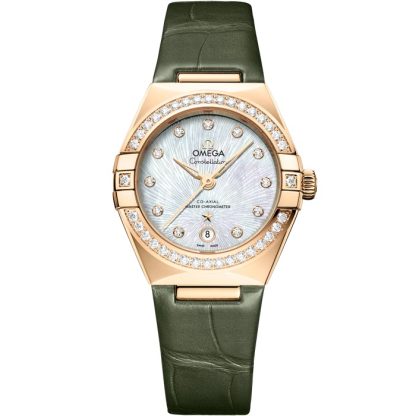 Omega Constellation 29 mm, oro Moonshine™ su alligatore 131.58.29.20.55.003
