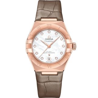 Omega Constellation 29 mm, oro Sedna™ su cinturino di pelle 131.53.29.20.55.002