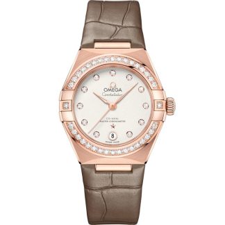 Omega Constellation 29 mm, oro Sedna™ su cinturino di pelle 131.58.29.20.52.002