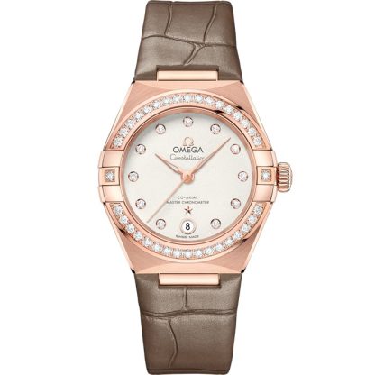 Omega Constellation 29 mm, oro Sedna™ su cinturino di pelle 131.58.29.20.52.002