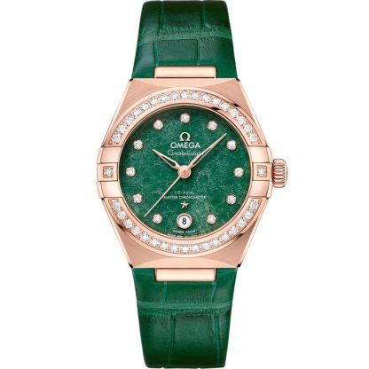 Omega Constellation 29 mm, oro Sedna™ su cinturino di pelle 131.58.29.20.99.004