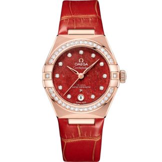 Omega Constellation 29 mm, oro Sedna™ su cinturino di pelle 131.58.29.20.99.005