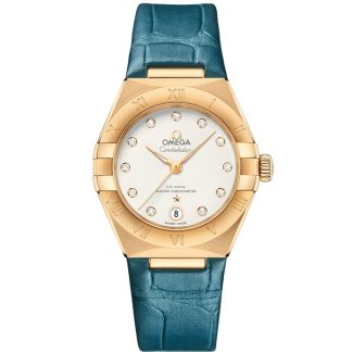 Omega Constellation 29 mm, oro giallo su cinturino di pelle 131.53.29.20.52.001