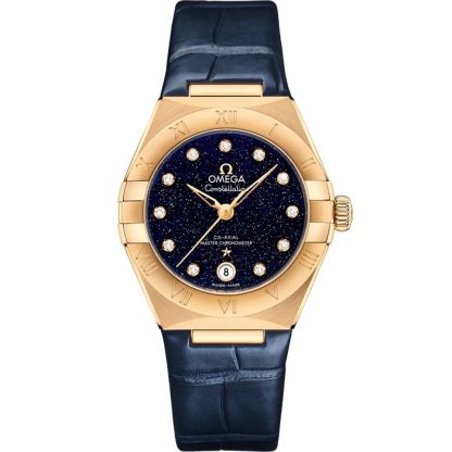 Omega Constellation 29 mm, oro giallo su cinturino di pelle 131.53.29.20.53.001