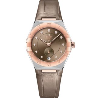 Omega Constellation 34 mm, acciaio-oro Sedna™ su cinturino di pelle 131.23.34.20.63.001