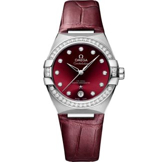 Omega Constellation 36 mm, acciaio su cinturino di pelle 131.18.36.20.61.001