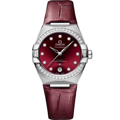 Omega Constellation 36 mm, acciaio su cinturino di pelle 131.18.36.20.61.001