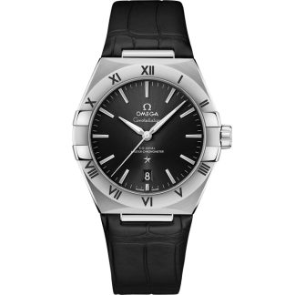 Omega Constellation 39 mm, acciaio su cinturino di pelle 131.13.39.20.01.001