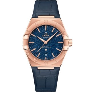Omega Constellation 39 mm, oro Sedna™ su cinturino di pelle 131.53.39.20.03.001