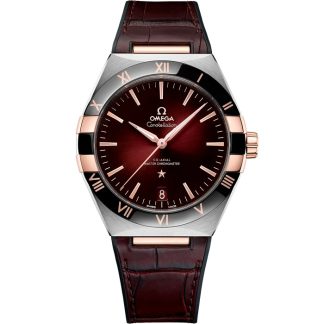 Omega Constellation 41 mm, acciaio-oro Sedna™ su cinturino di pelle 131.23.41.21.11.001
