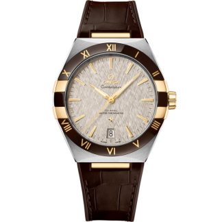 Omega Constellation 41 mm, acciaio-oro giallo su cinturino di pelle 131.23.41.21.06.002