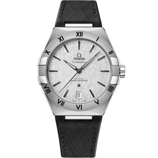 Omega Constellation 41 mm, acciaio su cinturino in caucciù 131.12.41.21.06.001