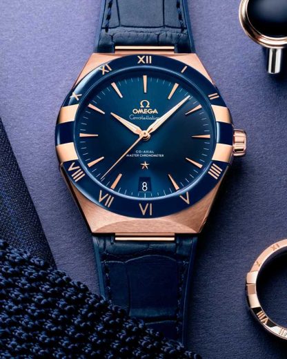 Omega Constellation 41 mm, oro Sedna™ su cinturino di pelle 131.63.41.21.03.001 - immagine 4