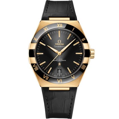 Omega Constellation 41 mm, oro giallo su cinturino di pelle 131.63.41.21.01.001