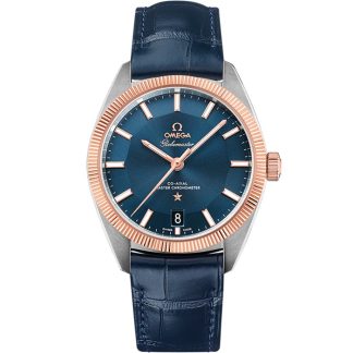 Omega Constellation Globemaster 39 mm, acciaio-oro Sedna™ su cinturino di pelle 130.23.39.21.03.001