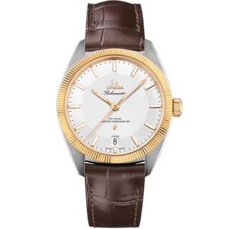Omega Constellation Globemaster 39 mm, acciaio-oro giallo su cinturino di pelle 130.23.39.21.02.001