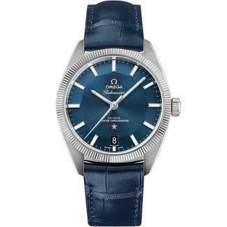 Omega Constellation Globemaster 39 mm, acciaio su cinturino di pelle 130.33.39.21.03.001