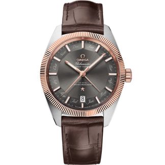 Omega Constellation Globemaster 41 mm, acciaio-oro Sedna™ su cinturino di pelle 130.23.41.22.06.001