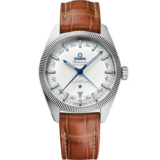 Omega Constellation Globemaster 41 mm, acciaio su cinturino di pelle 130.33.41.22.02.001