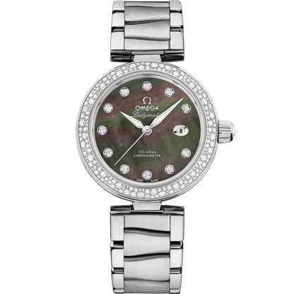Omega De Ville Ladymatic 34 mm, acciaio su acciaio 425.35.34.20.57.004