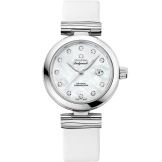 Omega De Ville Ladymatic 34 mm, acciaio su cinturino di pelle 425.32.34.20.55.002