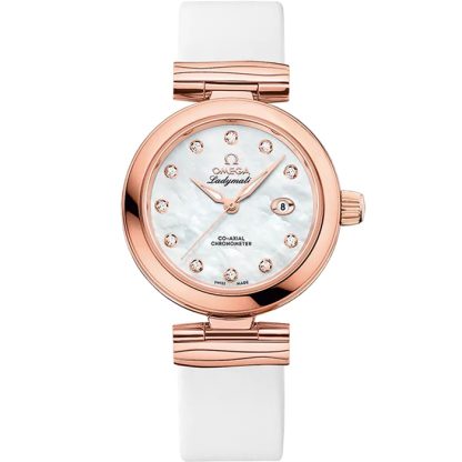 Omega De Ville Ladymatic 34 mm, oro Sedna™ su cinturino di pelle 425.62.34.20.55.004