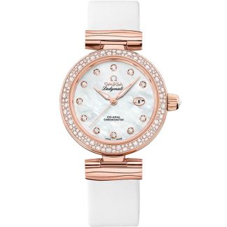 Omega De Ville Ladymatic 34 mm, oro Sedna™ su cinturino di pelle 425.67.34.20.55.008