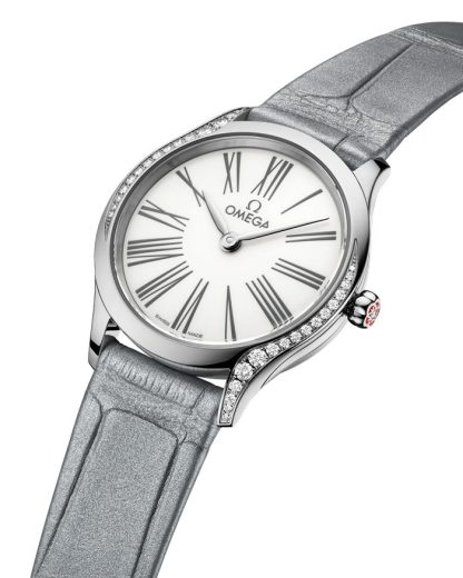 Omega De Ville Mini Trésor 26 mm, acciaio su alligatore 428.18.26.60.04.001 - immagine 3
