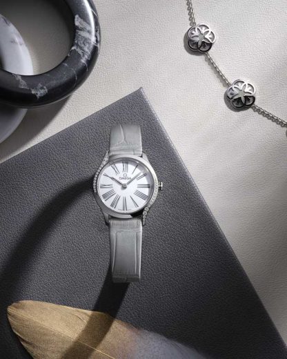 Omega De Ville Mini Trésor 26 mm, acciaio su alligatore 428.18.26.60.04.001 - immagine 5