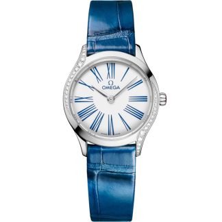 Omega De Ville Mini Trésor 26 mm, acciaio su alligatore 428.18.26.60.04.002
