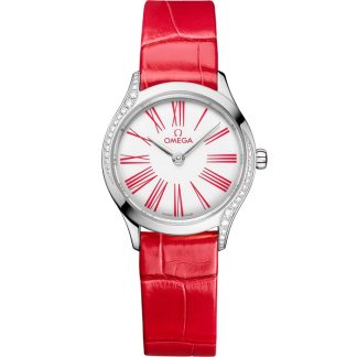 Omega De Ville Mini Trésor 26 mm, acciaio su alligatore 428.18.26.60.04.003