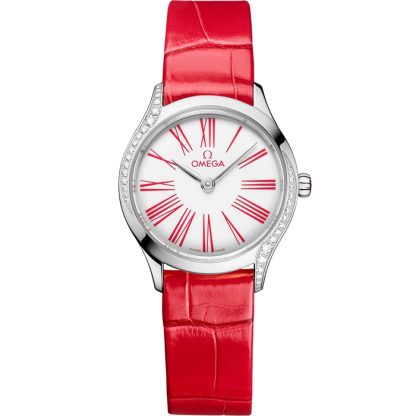 Omega De Ville Mini Trésor 26 mm, acciaio su alligatore 428.18.26.60.04.003