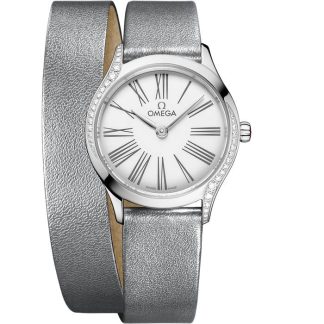 Omega De Ville Mini Trésor 26 mm, acciaio su cinturino di pelle 428.17.26.60.04.006