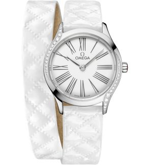 Omega De Ville Mini Trésor 26 mm, acciaio su cinturino di pelle 428.17.26.60.04.008