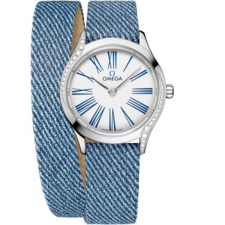 Omega De Ville Mini Trésor 26 mm, acciaio su cinturino di pelle 428.17.26.60.04.009