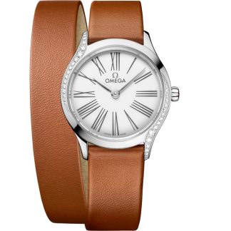 Omega De Ville Mini Trésor 26 mm, acciaio su pelle 428.17.26.60.04.005