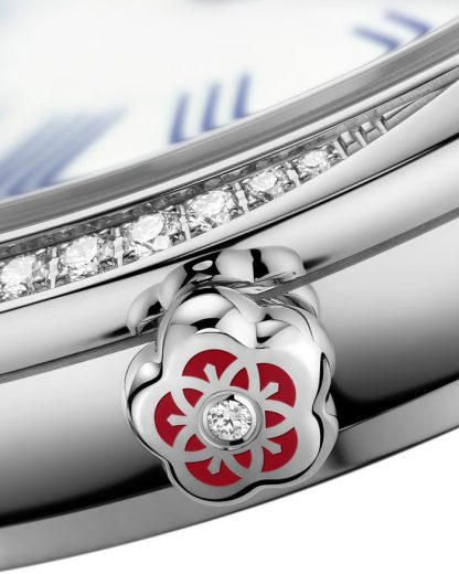 Omega De Ville Mini Trésor 26 mm, acciaio su toile de jouy 428.17.26.60.04.001 - immagine 4