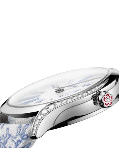 Omega De Ville Mini Trésor 26 mm, acciaio su toile de jouy 428.17.26.60.04.001 - immagine 5
