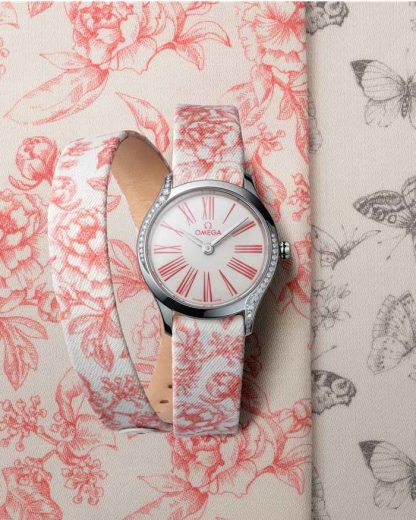 Omega De Ville Mini Trésor 26 mm, acciaio su toile de jouy 428.17.26.60.04.003 - immagine 7
